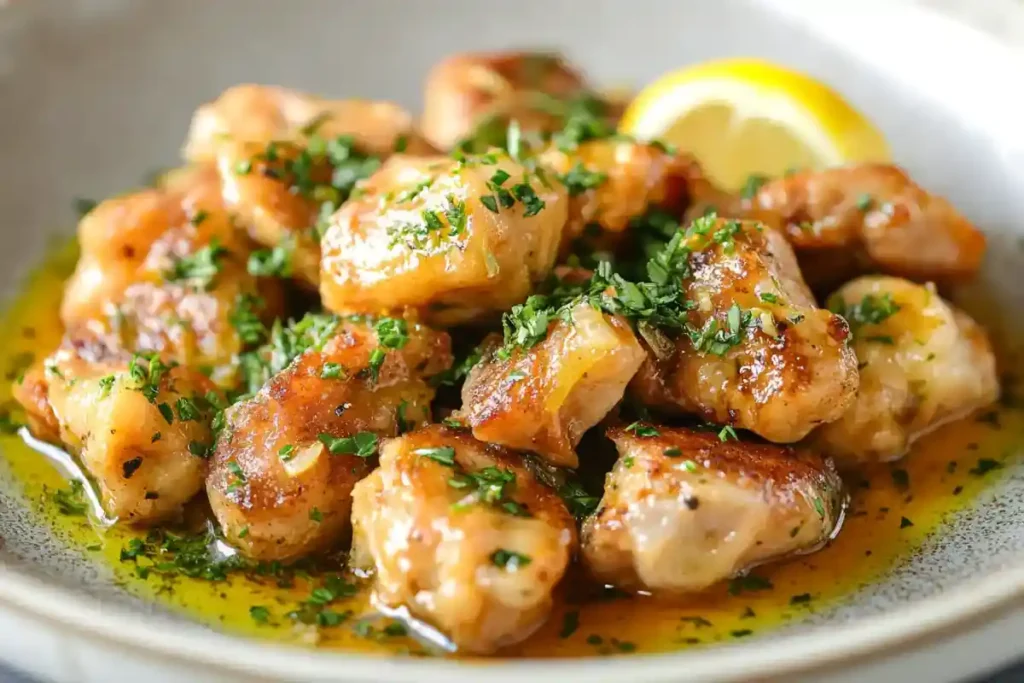 Crispy Sweetbreads with Herbs and Butter Sauce